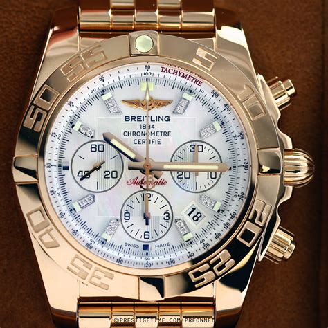 pre owned gold breitling watches|used breitling chronomat for sale.